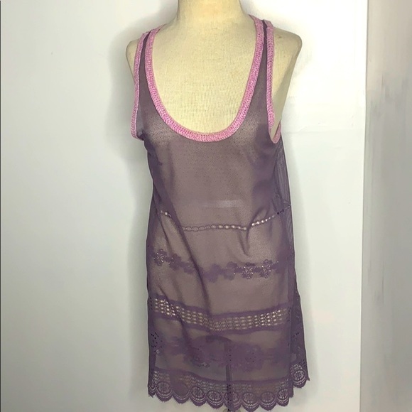 Free People lacy Cover up in purple - Picture 1 of 9